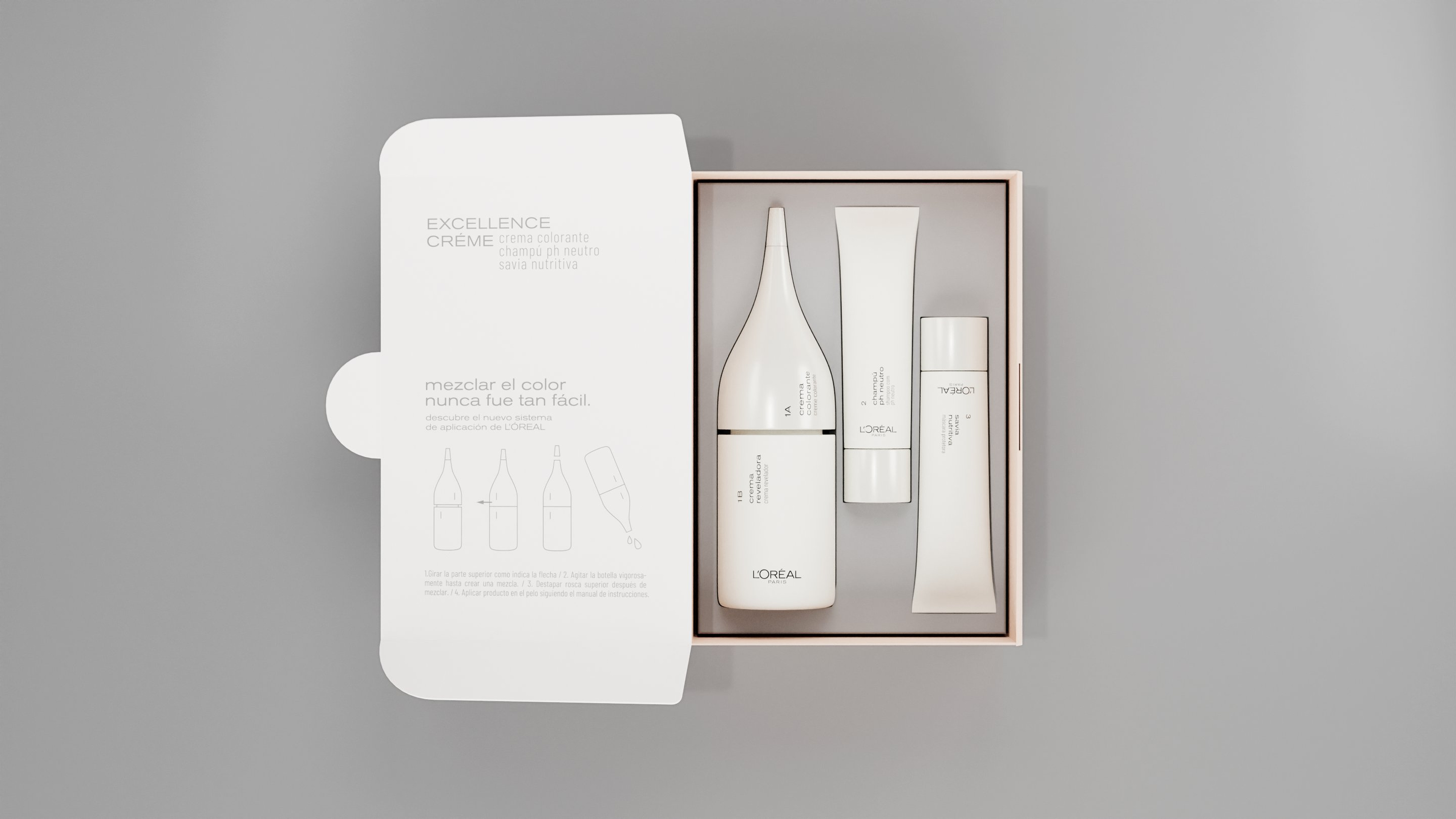 L'Oréal Paris Excellence Crème 5CB packaging product shot — 3D render by Miquel Nadal