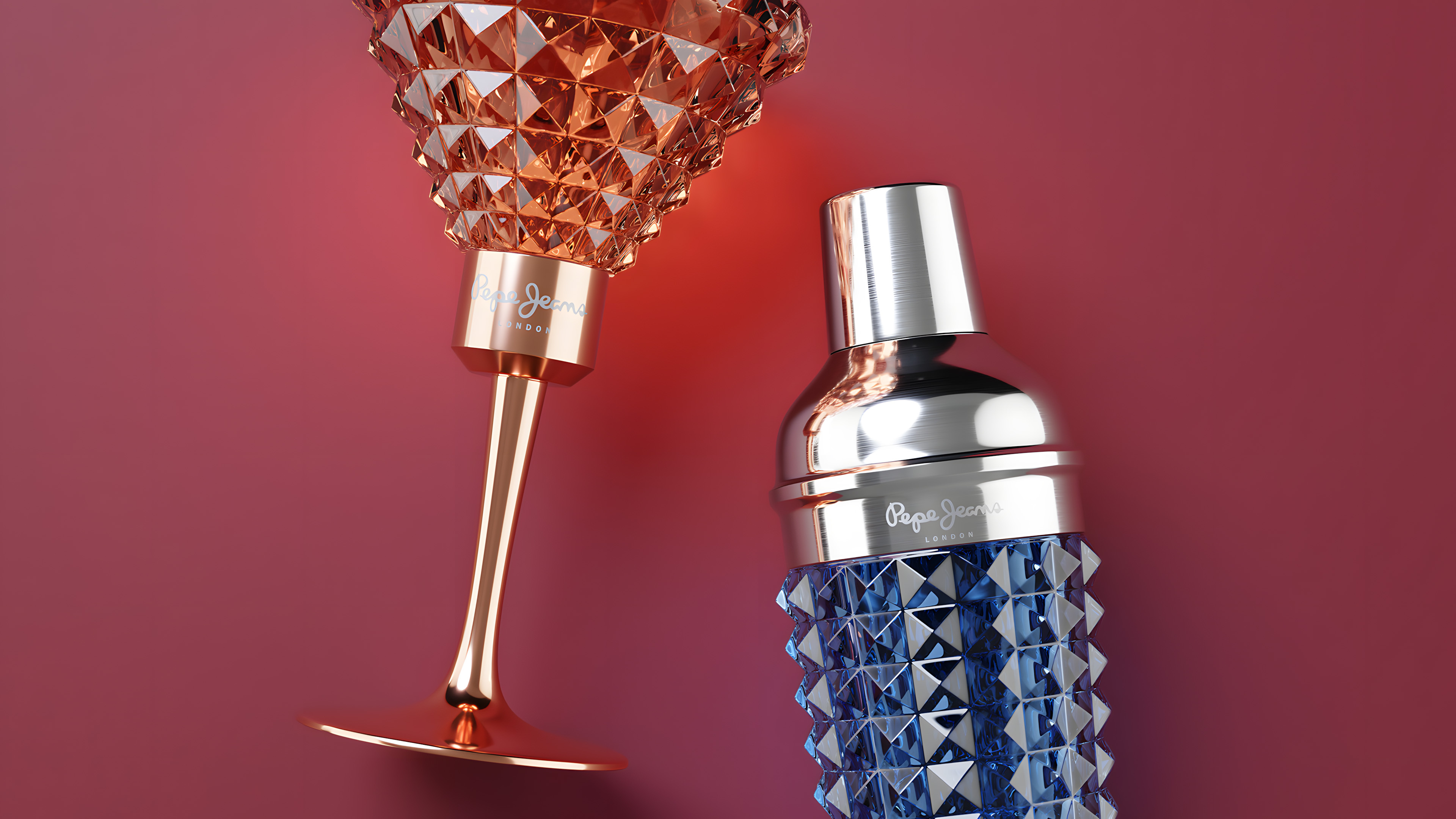Pepe Jeans London Calina Valentine's perfume close-up pink — 3D render by Miquel Nadal